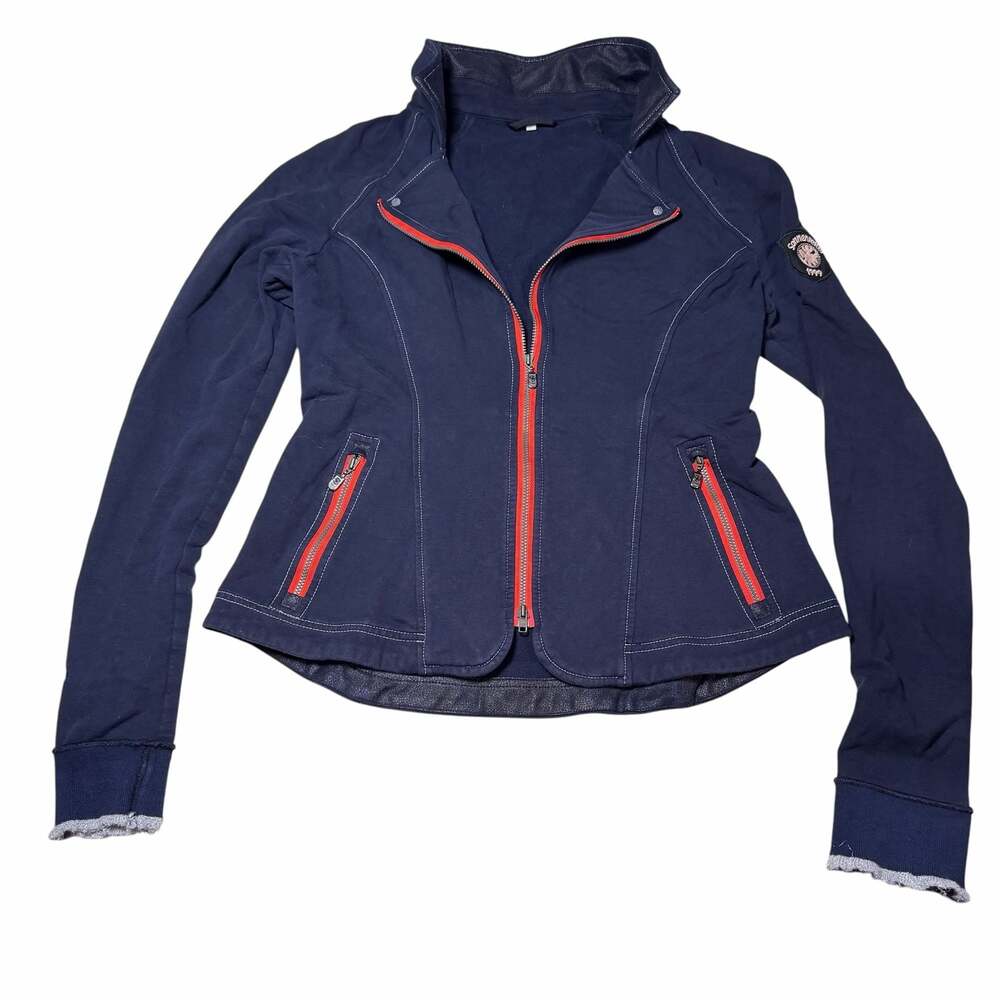 Sonnenreiter 1999 Navy Blue Full Zip Jacket with Red Zippers Size L